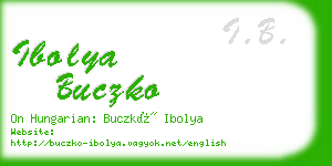 ibolya buczko business card